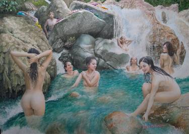 Original Figurative Nude Paintings by R Kus Hendradi Laksono