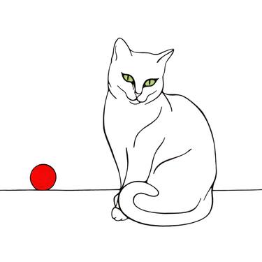 Original Illustration Cats Drawings by Christina Schöneich