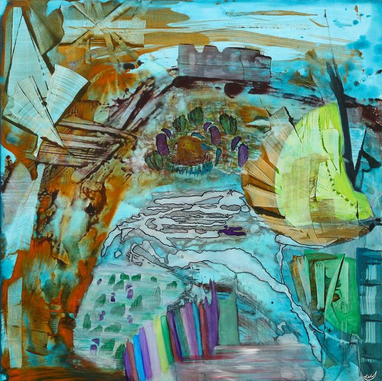 Original Abstract Expressionism Abstract Painting by Gokhan Agri