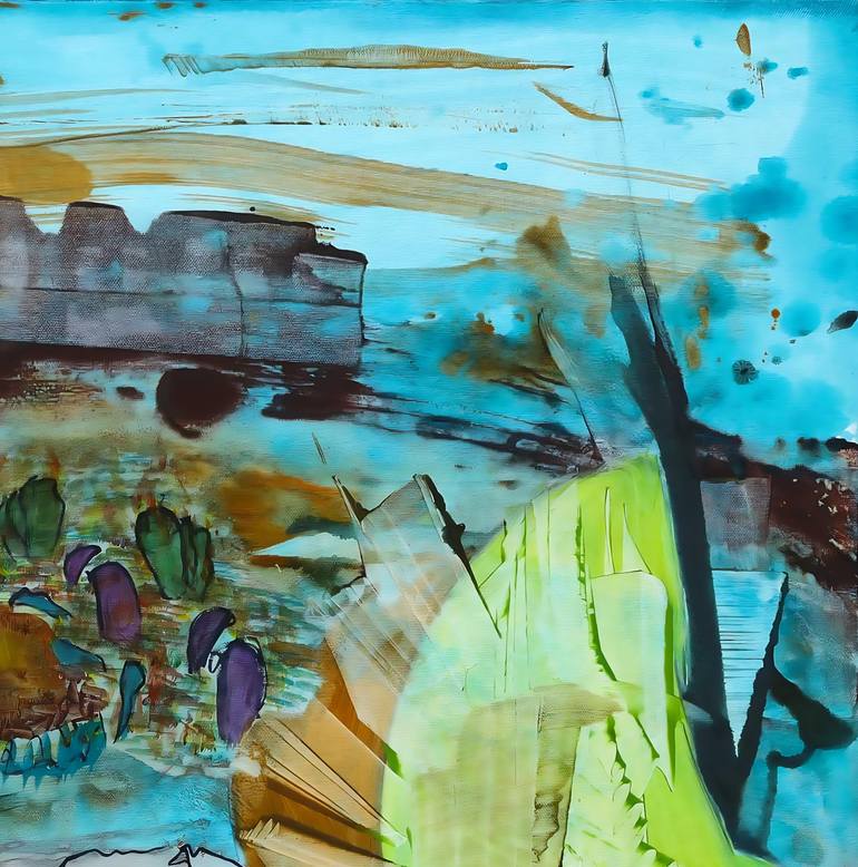 Original Abstract Expressionism Abstract Painting by Gokhan Agri