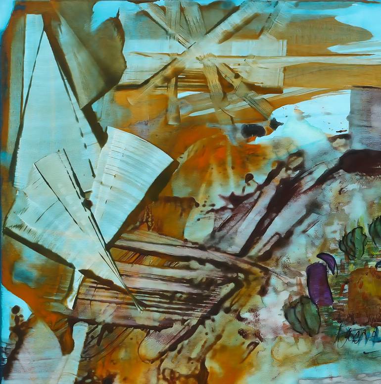 Original Abstract Expressionism Abstract Painting by Gokhan Agri