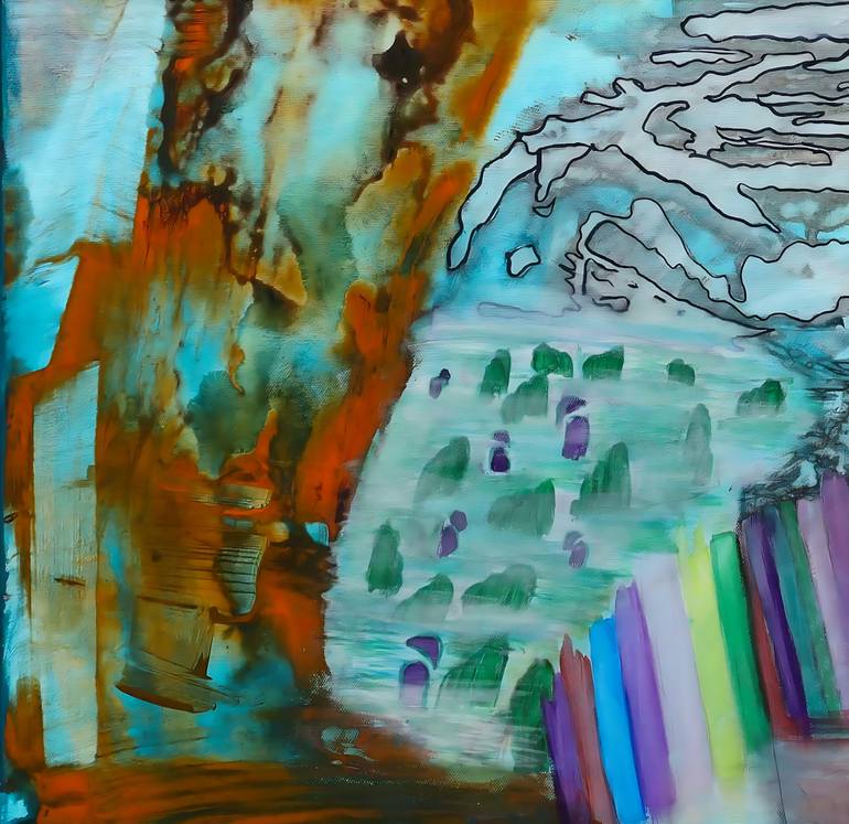 Original Abstract Expressionism Abstract Painting by Gokhan Agri
