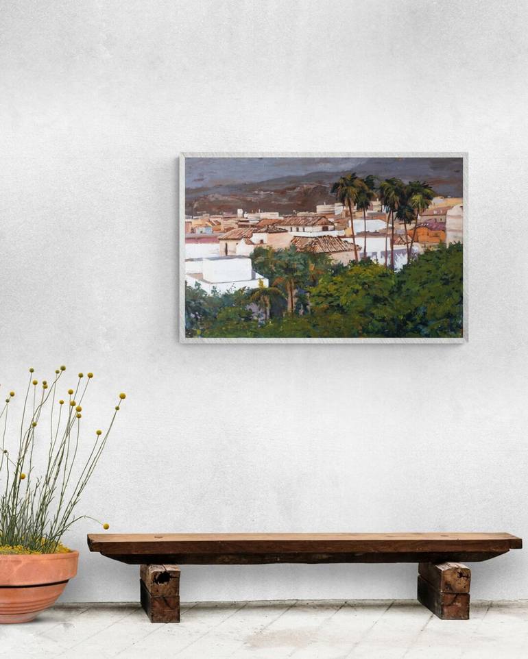 Original Impressionism Cities Painting by Rocio Arrupe