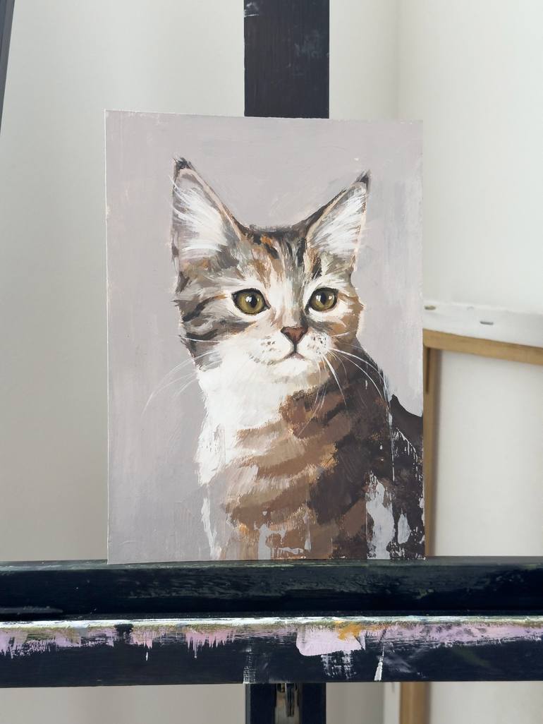 Original Cats Painting by Karina Cornelius