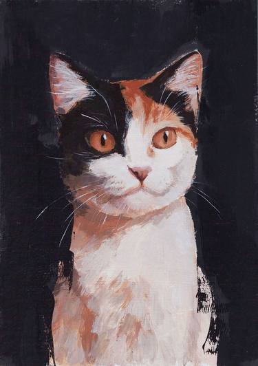 Original Figurative Cats Paintings by Karina Cornelius