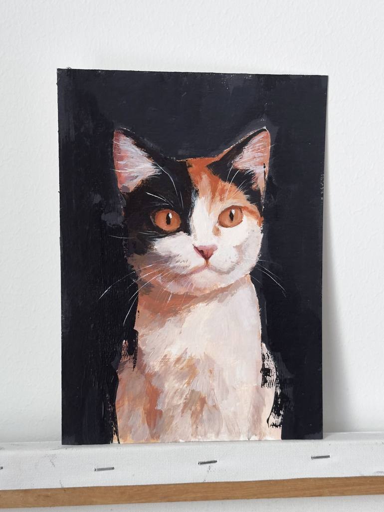 Original Figurative Cats Painting by Karina Cornelius