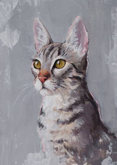 Original Figurative Cats Paintings by Karina Cornelius