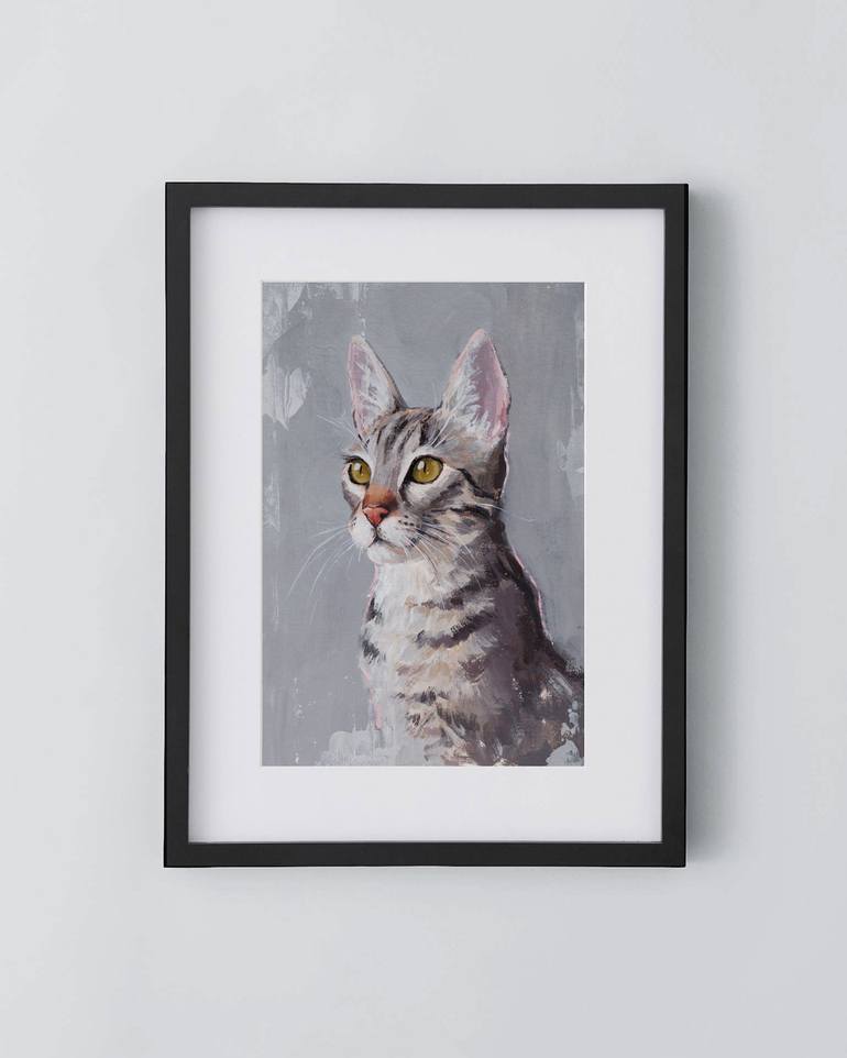 Original Contemporary Cats Painting by Karina Cornelius