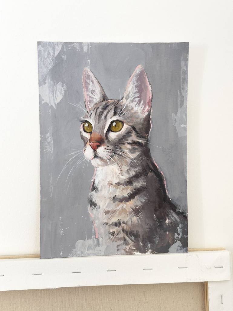 Original Cats Painting by Karina Cornelius