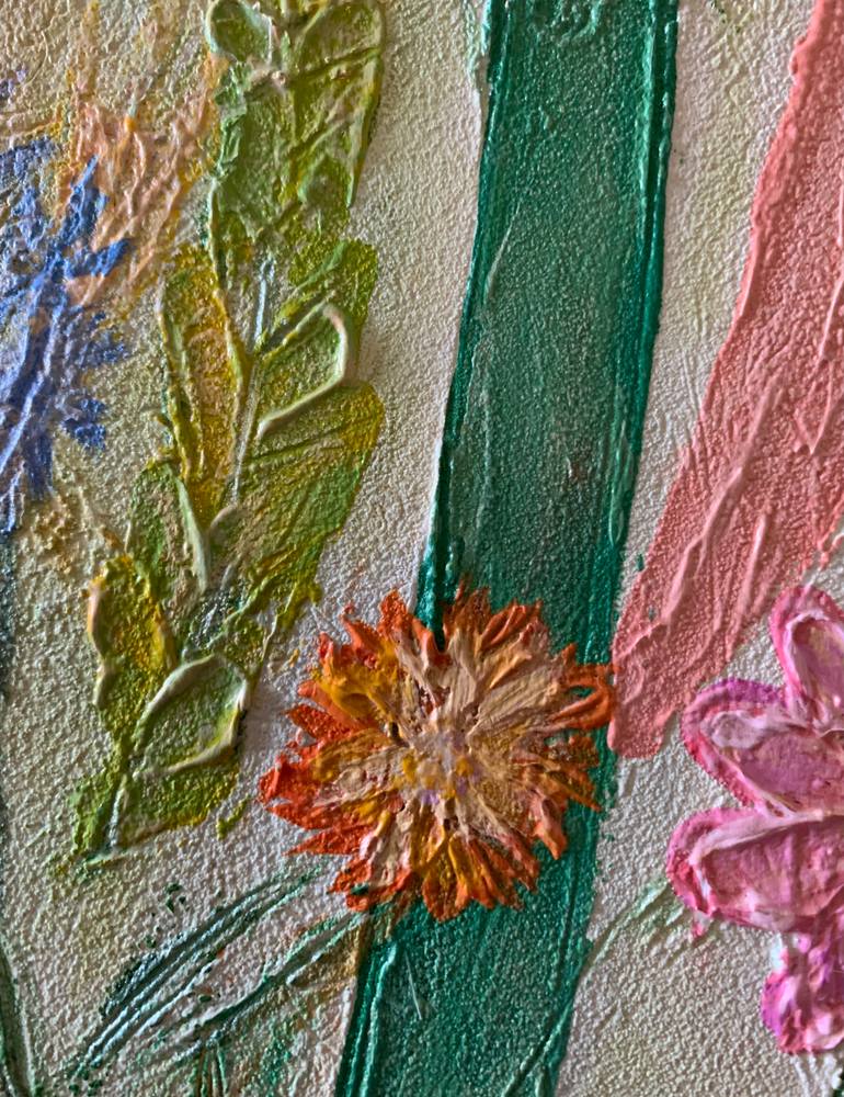Original Art Deco Floral Painting by Svitlana Stovba
