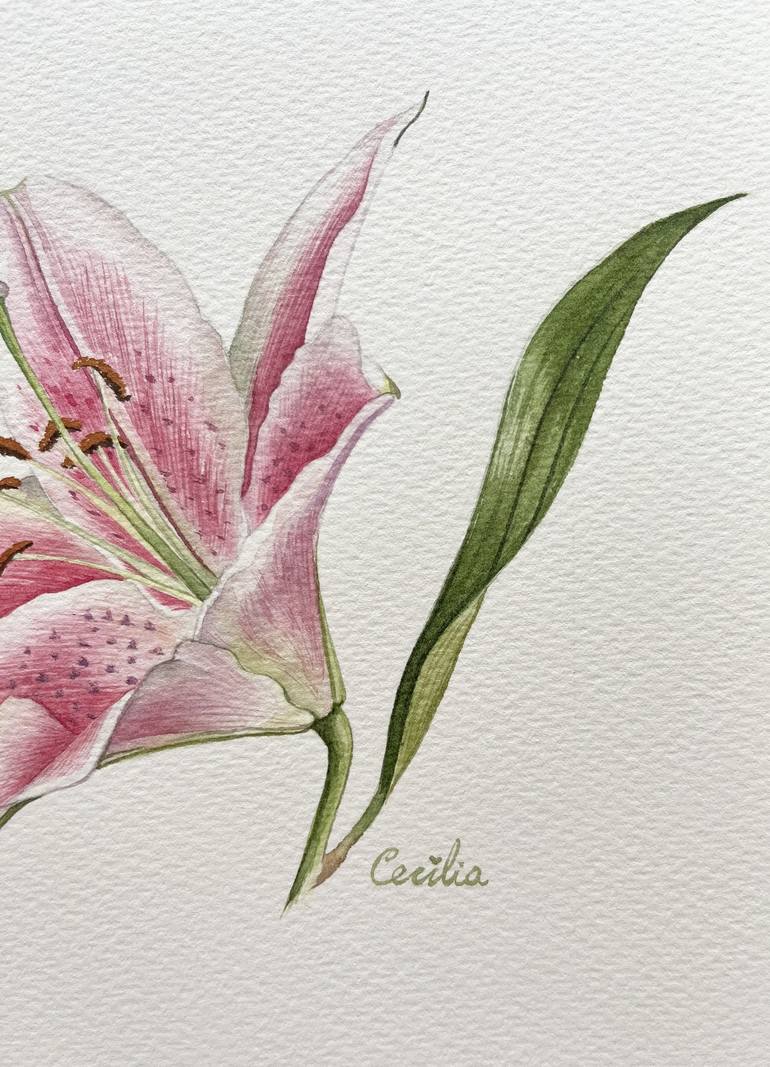 Original Classicism Botanic Painting by Cecilia Xu