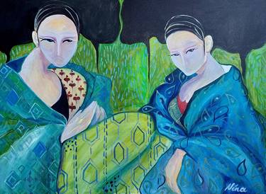 Original Abstract People Paintings by Nina Urushadze