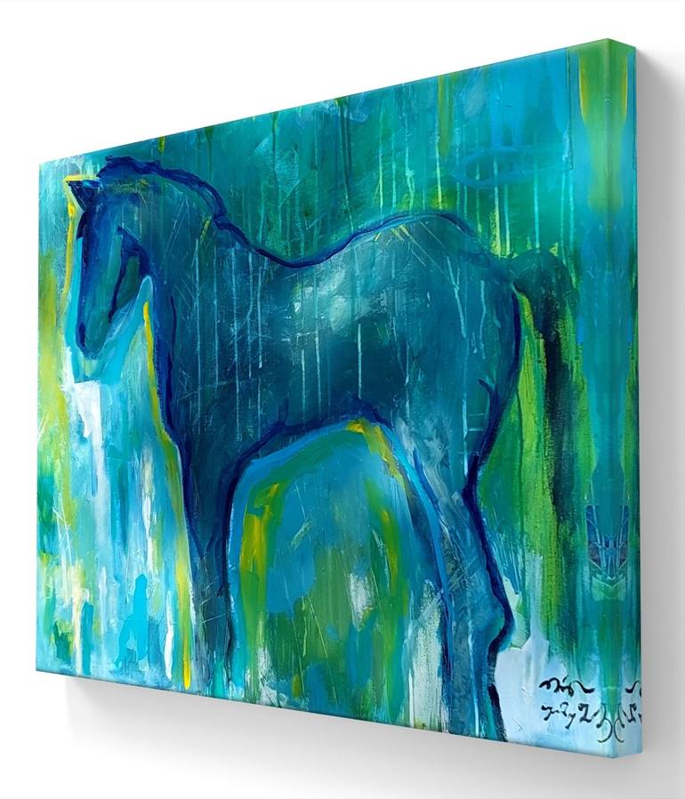 Original Abstract Expressionism Animal Painting by Nina Urushadze