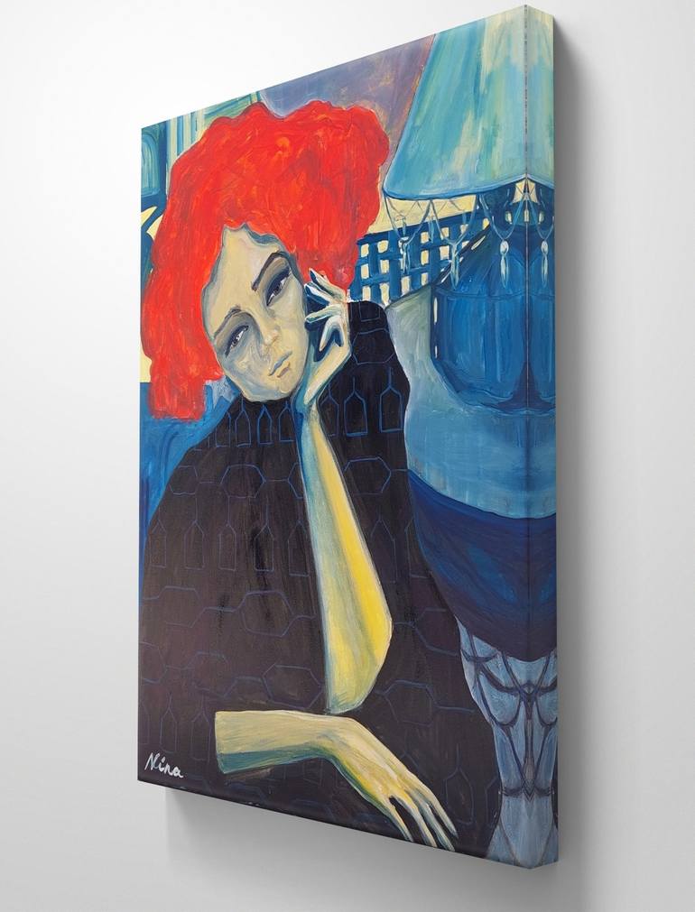 Original Abstract Expressionism Women Painting by Nina Urushadze