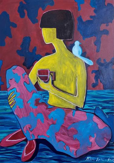 Original Abstract Expressionism Women Paintings by Nina Urushadze