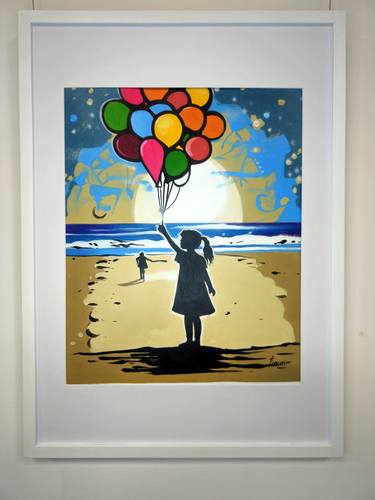 Original Street Art Children Printmaking by Tim Win