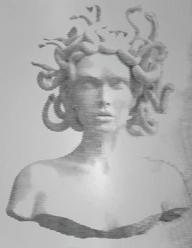 Medusa. Carved in Eucatile board. thumb