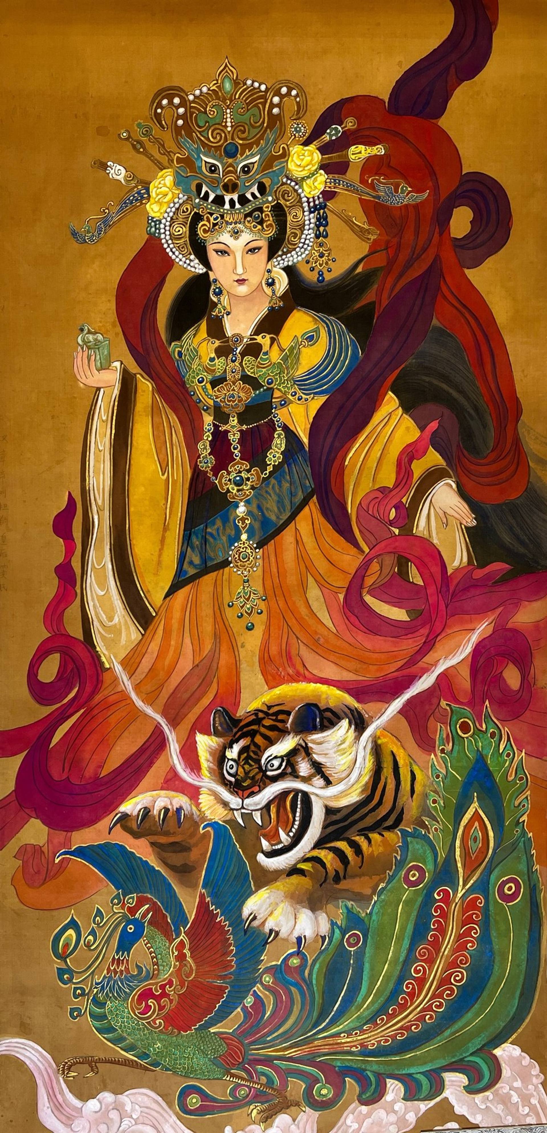 Chinese Empress Dou - Han Dynasty (206 BCE to 220 CE) Painting by