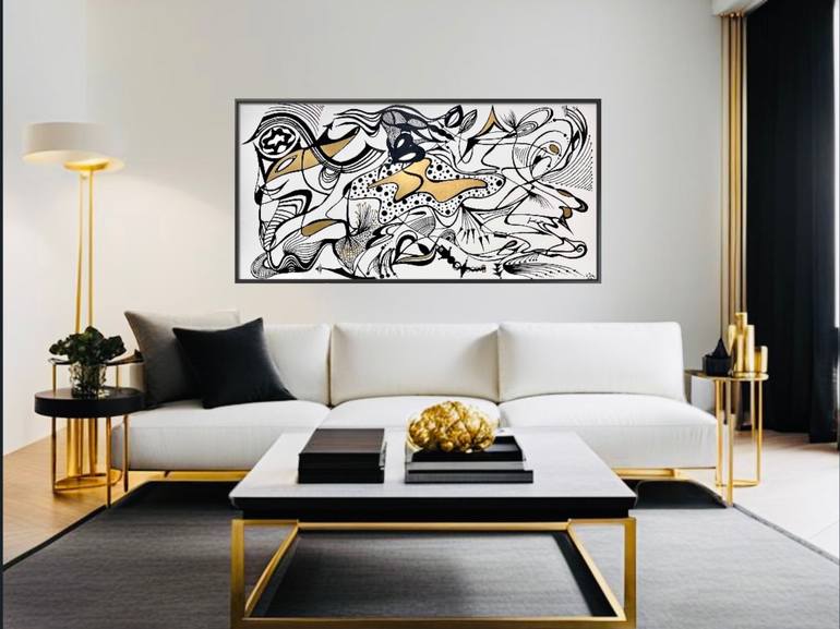 Original Abstract Drawing by Ildiko Varga