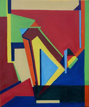 Original Cubism Abstract Paintings by Shani McFarlane-Martin