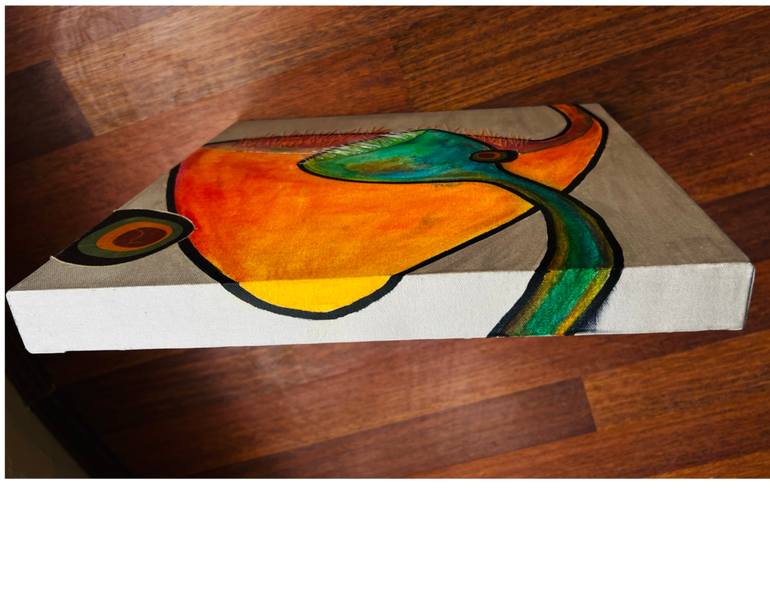 Original Abstract Expressionism Botanic Painting by Nevin Engin