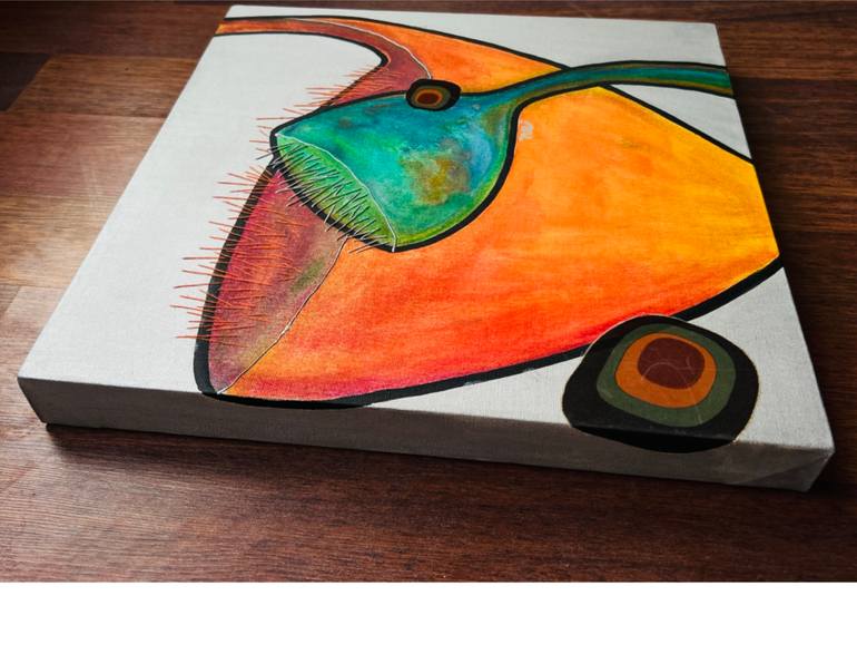 Original Abstract Expressionism Botanic Painting by Nevin Engin