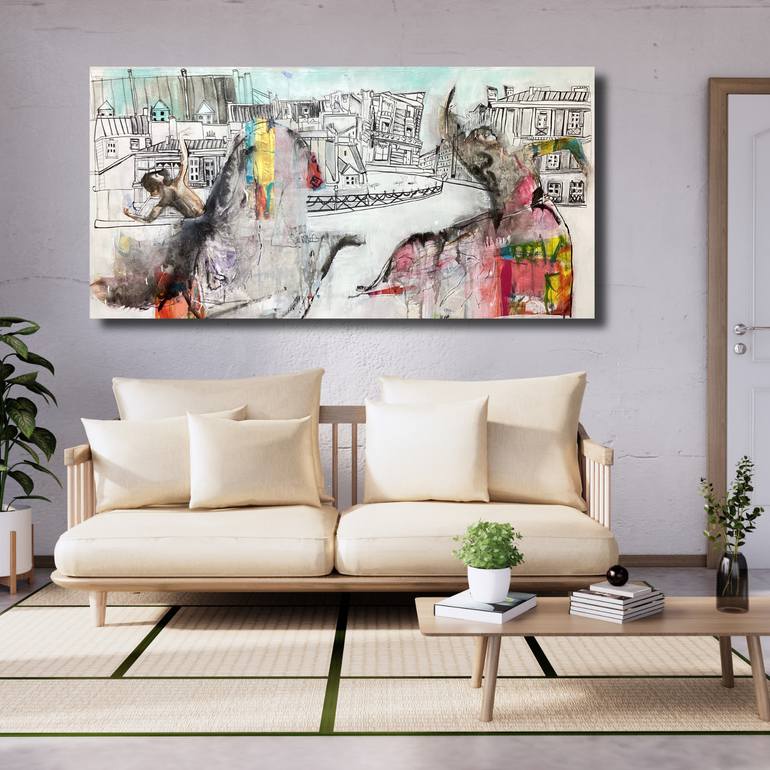 Original Contemporary People Painting by Sharon Blu