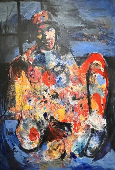 Original Abstract Expressionism Abstract Paintings by Levan Chabukiani