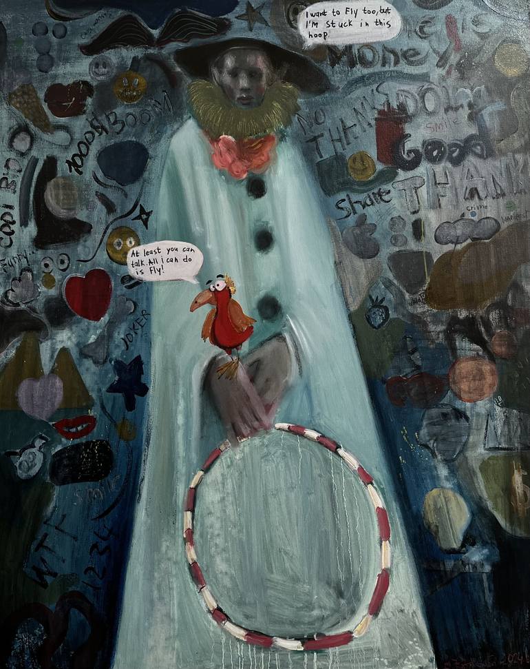 Original Figurative Politics Paintings by Levan Chabukiani