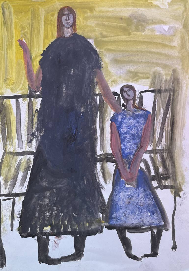 Original Abstract People Paintings by Levan Chabukiani