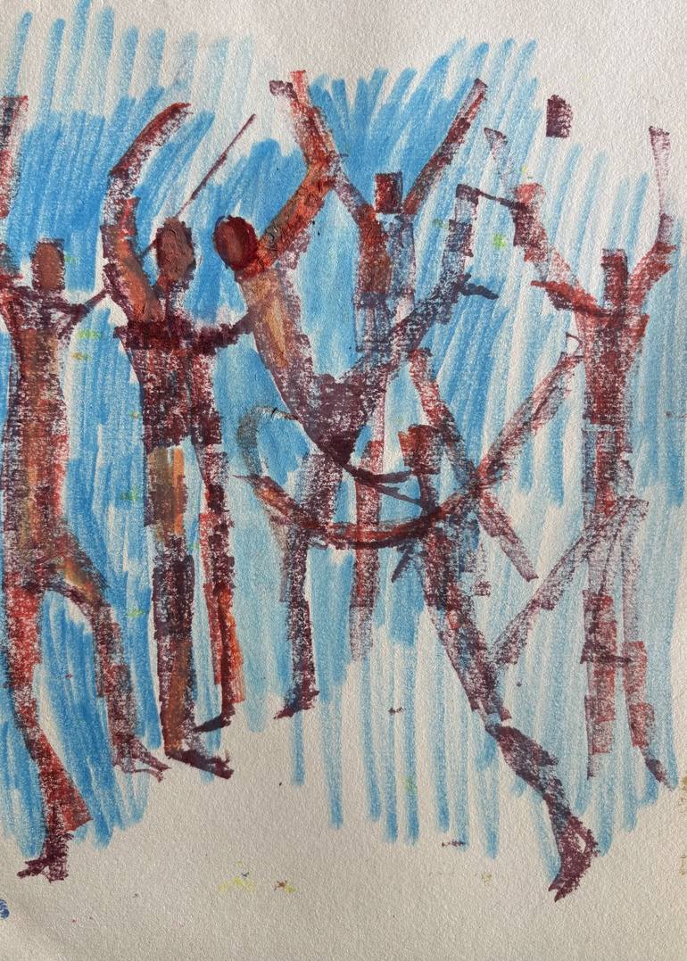 Original Abstract People Paintings by Levan Chabukiani