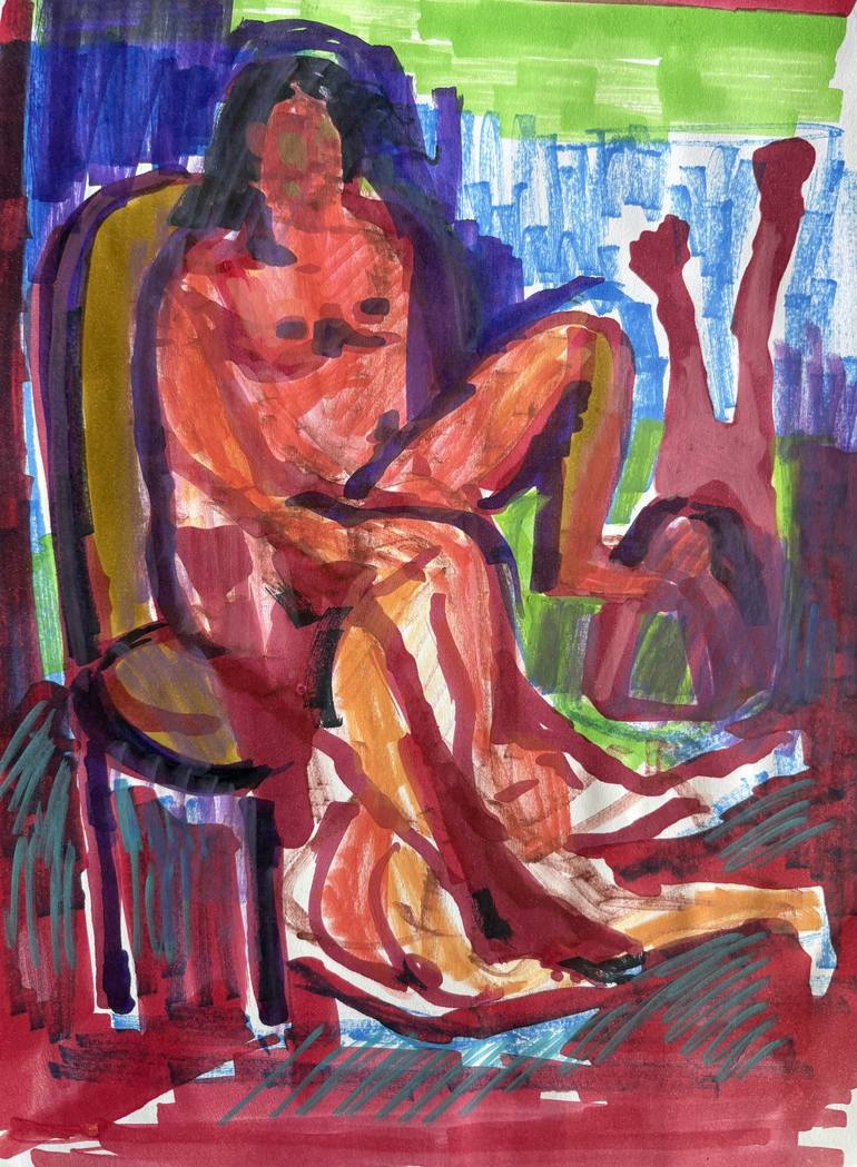 Original Abstract People Paintings by Levan Chabukiani