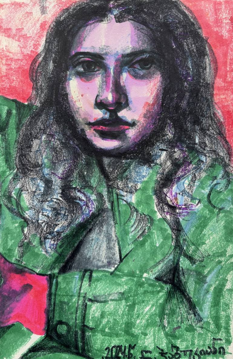 Original Abstract People Paintings by Levan Chabukiani