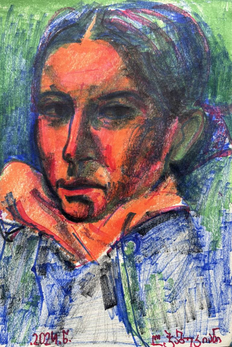 Original Abstract People Paintings by Levan Chabukiani