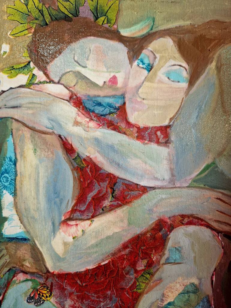 Original Expressionism Love Painting by Chahla Soummer