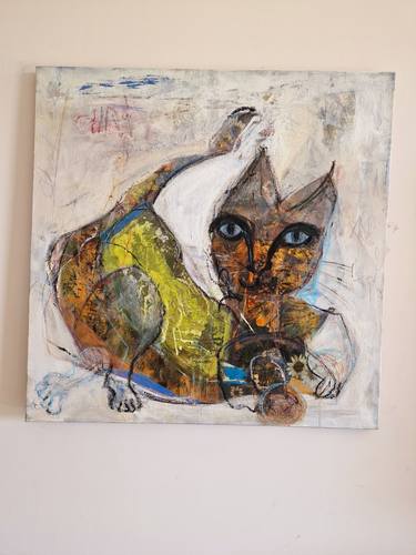Original Abstract Expressionism Animal Paintings by Chahla Soummer
