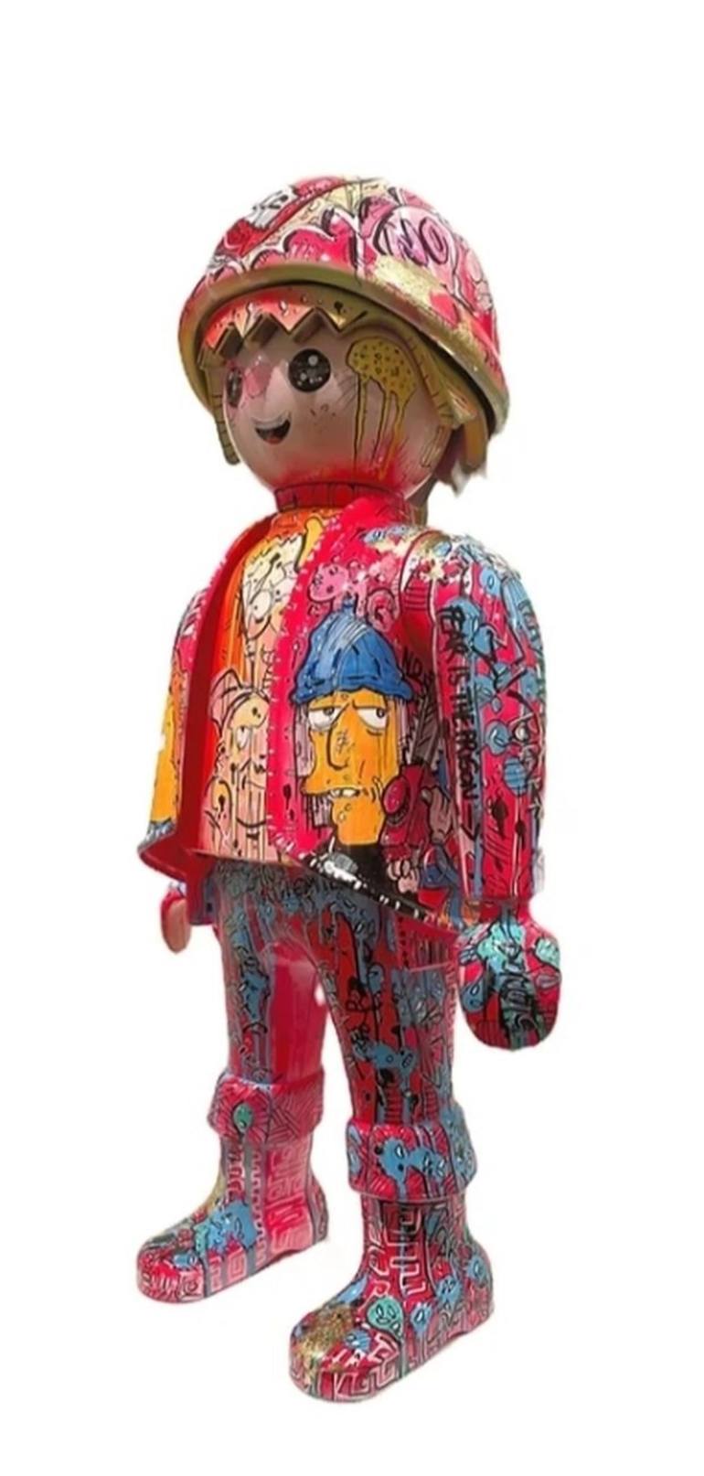 Original Pop Art Cartoon Sculpture by Art Hugo Ep
