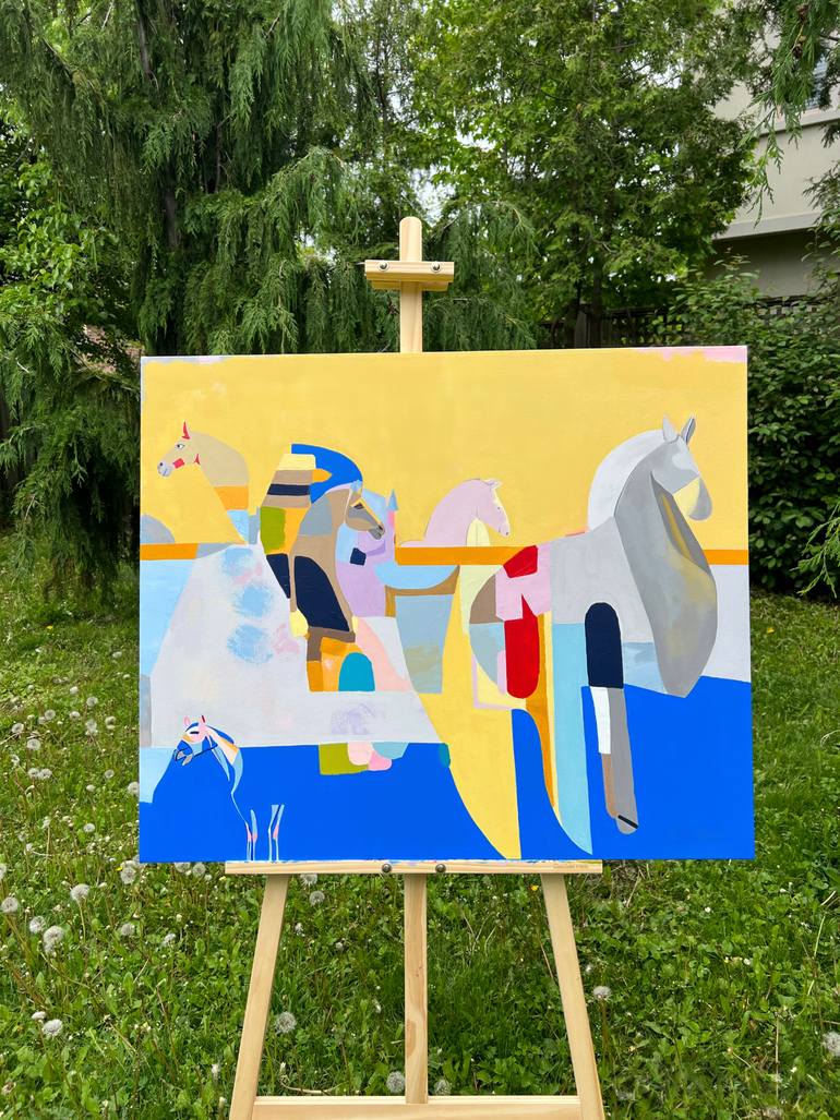 Original Contemporary Horse Painting by Sahar Manri
