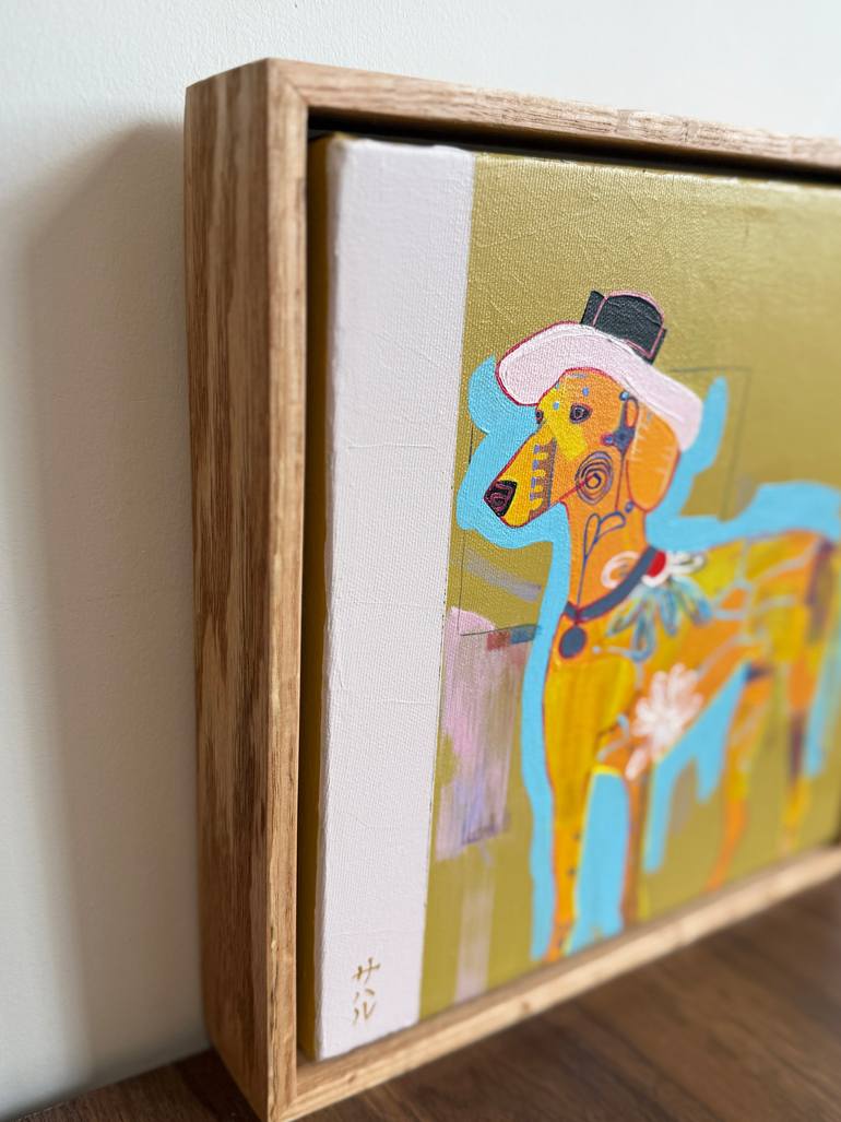 Original Abstract Expressionism Dogs Painting by Sahar Manri