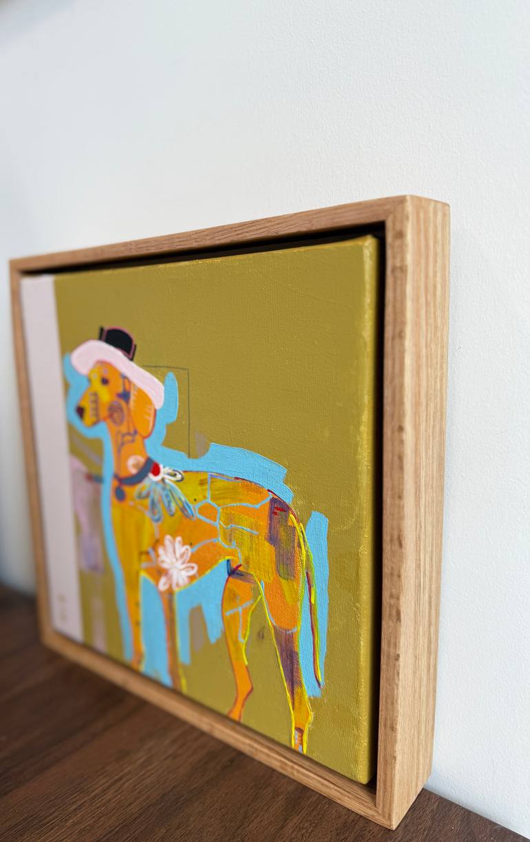 Original Abstract Expressionism Dogs Painting by Sahar Manri