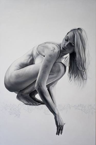 Original Black & White Women Paintings by Eduard Hakobyan