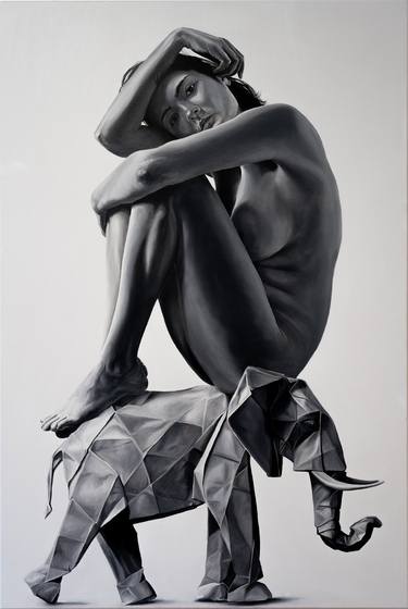 Original Black & White Women Paintings by Eduard Hakobyan