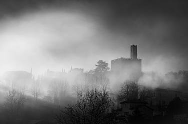 Castle in the morning mist thumb