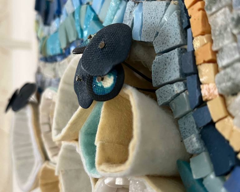 Original Abstract Seascape Sculpture by Giorgia Palombi