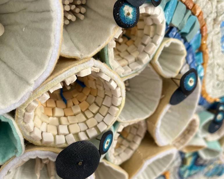 Original Abstract Seascape Sculpture by Giorgia Palombi