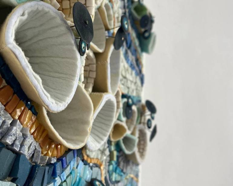 Original Abstract Seascape Sculpture by Giorgia Palombi