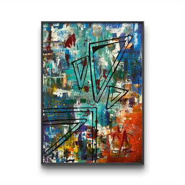 Take the Money and Run - Abstract Painting on Canvas thumb