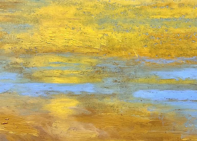 Original Painterly Abstraction Seascape Painting by rhonda roth