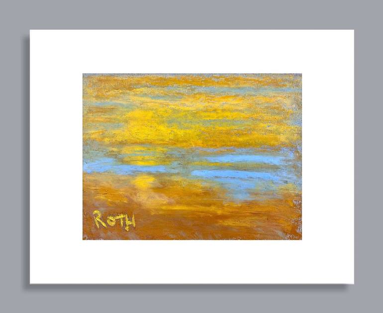 Original Painterly Abstraction Seascape Painting by rhonda roth