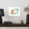Artwork matted, unframed